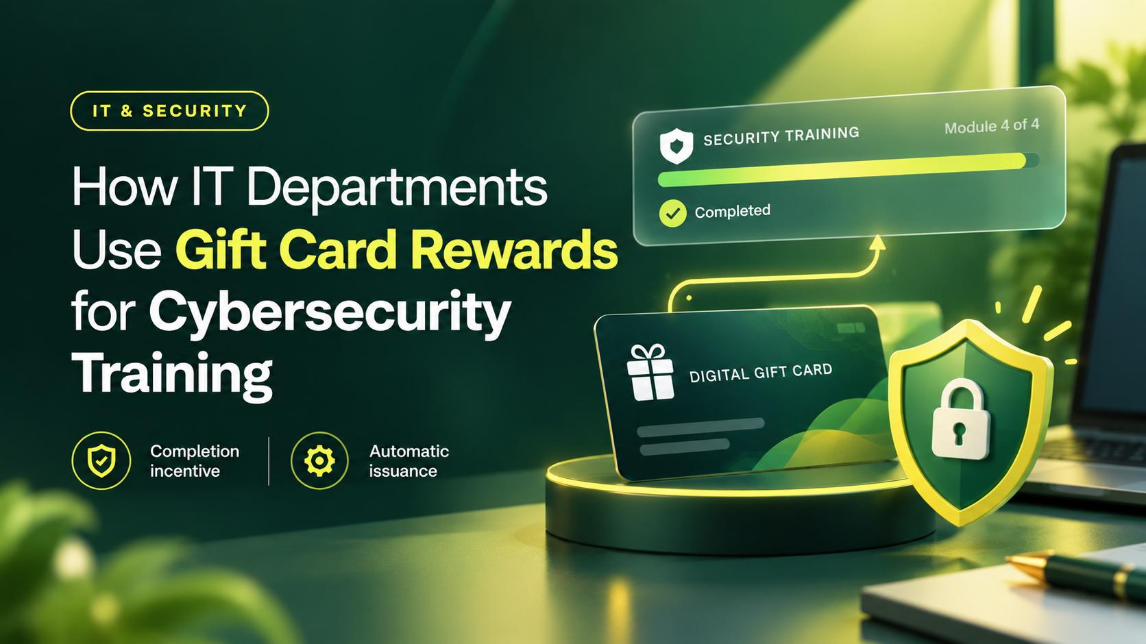 How IT Departments Use Gift Card Rewards to Drive Cybersecurity Training Completion